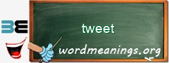 WordMeaning blackboard for tweet